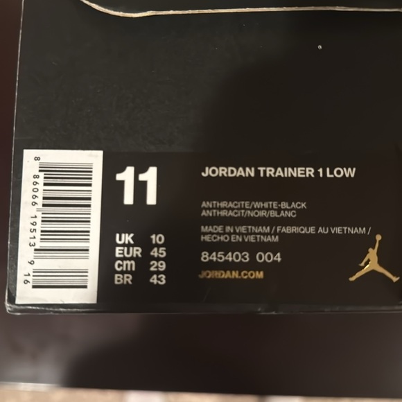 Men’s Jordan Trainer 1 Lows Size 11 Black Great Condition - Picture 5 of 5